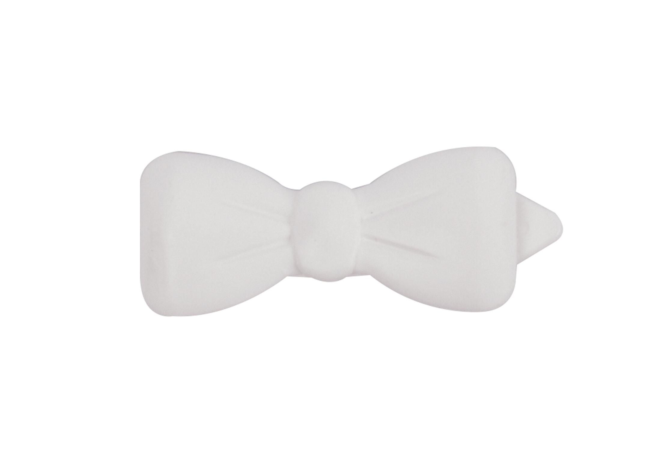 Plastové mašle 4,5 cm - bílé